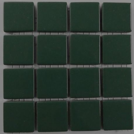 Emaux 24 Vert foncé 2,35 × 2,35 cm vendus à la mini-plaque de 16 carreaux