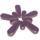Céramiques Gouttes d’eau HORTENSIA violet émaillées pour mosaïque mélange de 2 tailles vues de profil