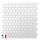 Emaux de Briare Gemmes MUGUET blanc pour mosaïque hexagones de 2,8 cm vendus à la boîte de 12 plaques sur filet