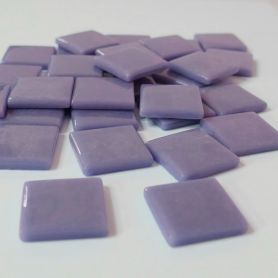 Pâte de verre espagnole unie VIOLETTE violet clair 2,5 × 2,5 cm