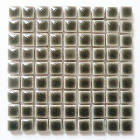 Mini-porcelaine 1 × 1 cm couleur ANTHRACITE gris pour mosaïque vendue à la plaque