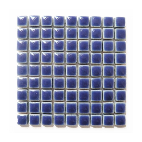 Mini-porcelaine 1 × 1 cm couleur AZUR bleu pour mosaïque vendue à la plaque