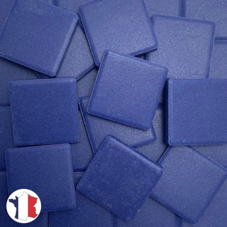 Emaux de Briare Mazurka couleur COBALT bleu nuit mats pour mosaïque 2,5 × 2,5 cm vendus par 100 g