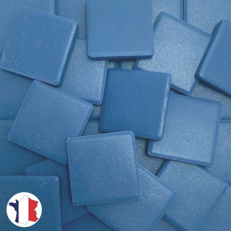 Emaux de Briare Mazurka couleur GALÈNE bleu azur mats pour mosaïque 2,5 × 2,5 cm vendus par 100 g