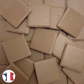 Emaux de Briare Mazurka couleur SILEX brun clair mats pour mosaïque 2,5 × 2,5 cm vendus par 100 g