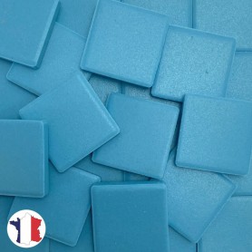 Emaux de Briare Mazurka couleur TURQUOISE bleu mats pour mosaïque 2,5 × 2,5 cm vendus par 100 g