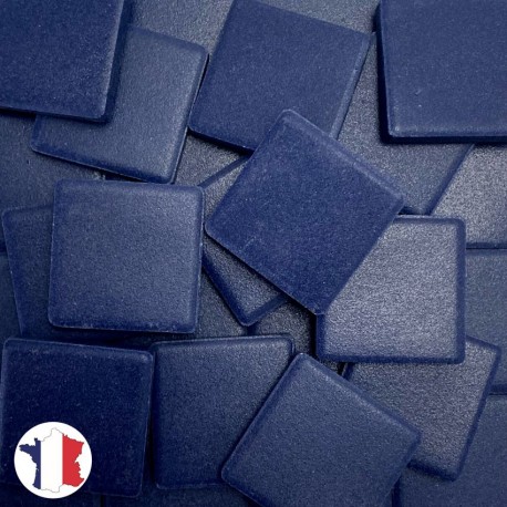 Emaux de Briare Mazurka couleur AZURITE bleu nuit mats pour mosaïque 2,5 × 2,5 cm vendus sur filet