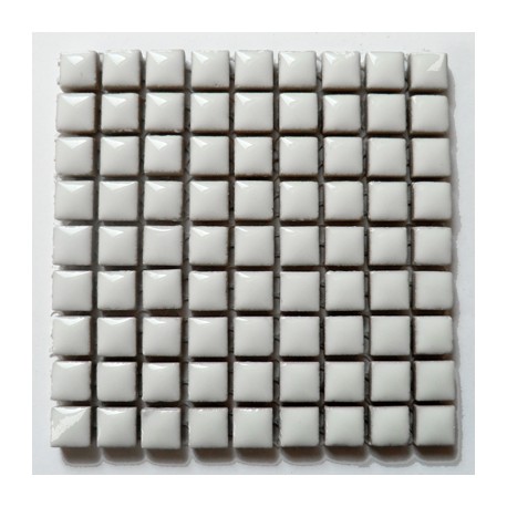 Mini-porcelaine 1 × 1 cm couleur SEL blanc pour mosaïque vendue à la plaque