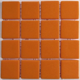 Emaux 24 Orange 2,35 × 2,35 cm vendus à la mini-plaque de 16 carreaux