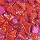 Cailloux de verre pailletés PRINCESSE rouge rosé vendus par 100 g