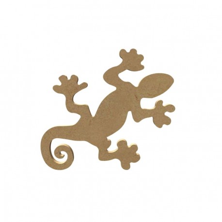 Mini support Bois en forme de Gecko pour Mosaïque 16 cm