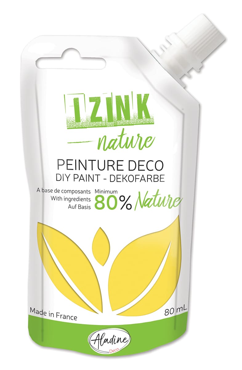 Peinture acrylique jaune citron avec couvercle à pompe, 2 l, couleur