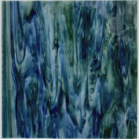 Plaque de verre LAGUNE bleu vert 18 × 18 cm