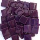 Pâte de verre espagnole unie FIGUE violet foncé 2,5 × 2,5 cm vue de face