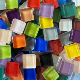 Pâtes de verre translucides Cocktail Multicolore 1 × 1 cm 