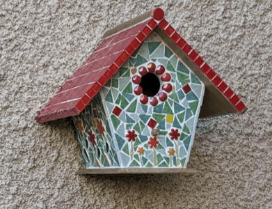 Nichoir à oiseaux - nichoir 21 cm en bois pour mosaïque de verre chez made  in mosaic